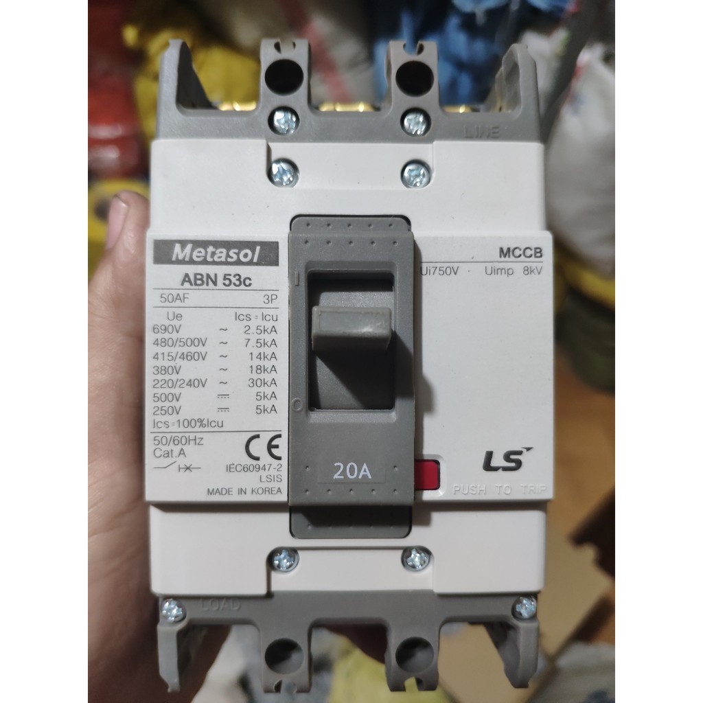 APTOMAT Át khối 3 Pha MCCB LS 3P ABN 20A - 100A