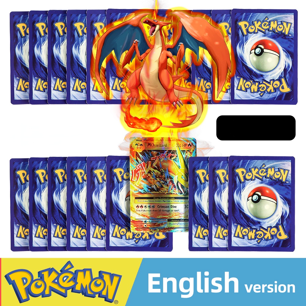 Bộ 100 Thẻ Bài Pokemon Phiên Bản Tiếng Anh Vmax Gx 100