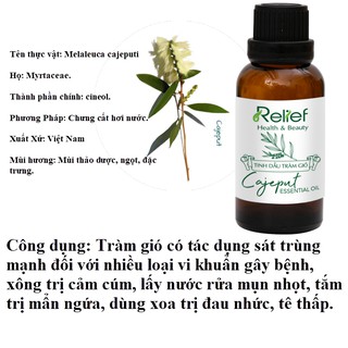 Tinh dầu Tràm Gió Relief 30ml