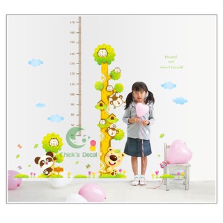 Decal dán tường Cây đo chiều cao cho bé
