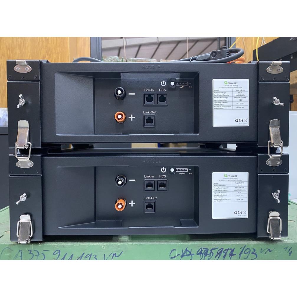 Pin Lithium Growatt 51.2V 65Ah Hope 3.3L-C1 3kwh