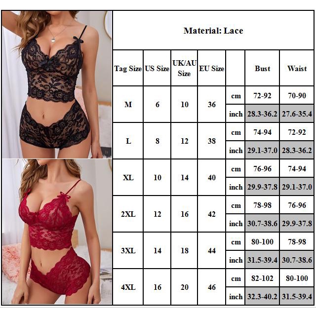 Set đồ lót vải ren cổ chữ V khoét sâu quyến rũ dành cho nữ | BigBuy360 - bigbuy360.vn