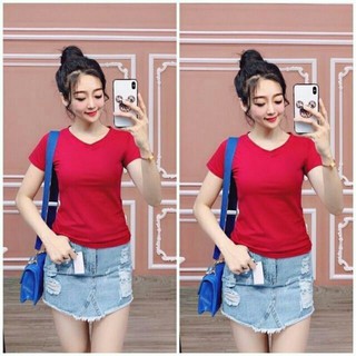 áo cổ tim phom rộng