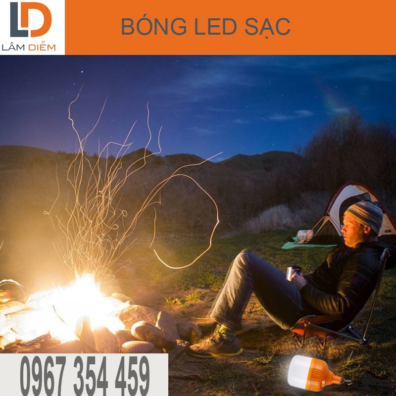 Bóng led bulb sạc tích điện kín nước siêu sáng