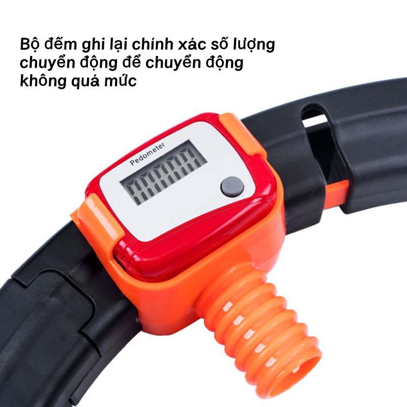 Vòng lắc eo tự động, Vòng lắc eo đa năng có đồng hồ đo, Dụng cụ tập gym tại nhà, giảm mỡ, Eo thon,điều hòa nhịp tim v.v
