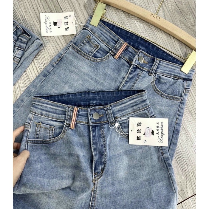 BÁN SỈ QUẦN JEAN XANH MÀI BẠC M2363 CHO NỮ