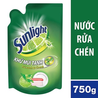 Túi nước rửa chén Sunlight Trà Xanh 750g