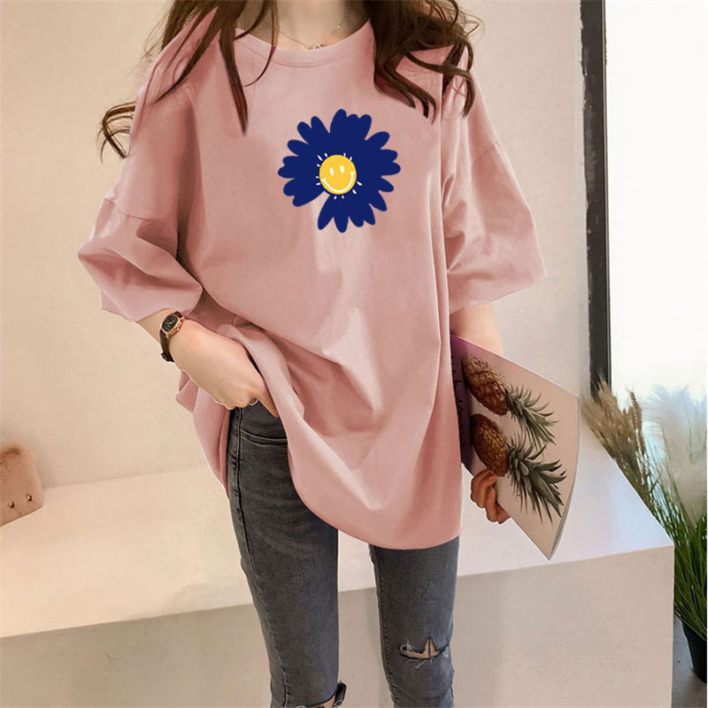 NRVP Áo Thun Nữ Ngắn Tay Họa Tiết Hoạt Hình Thời Trang