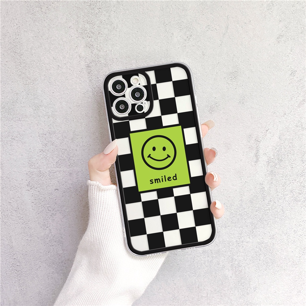 Ốp lưng iphone Green Smile trong cạnh vuông 6/6plus/6s/6splus/7/7plus/8/8plus/x/xr/xs/11/12/13/pro/max/plus/promax