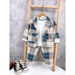 Set bô vest 3 chi tiết cho bé trai 12-24kg