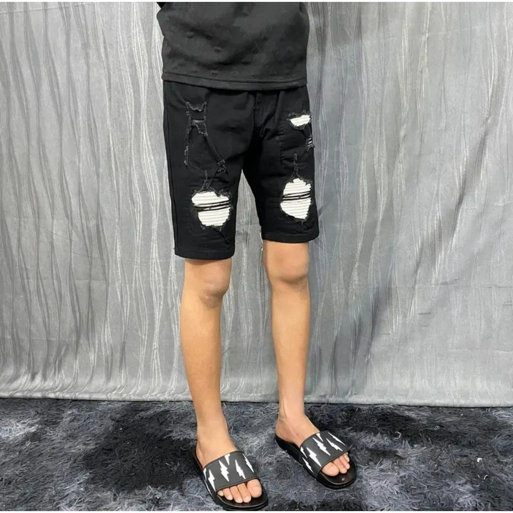 Quần short jean nam cao cấp DSQ rách thêu logo chất bò form chẩn dáng body mẫu mới nhất cao cấp N77 FASHION