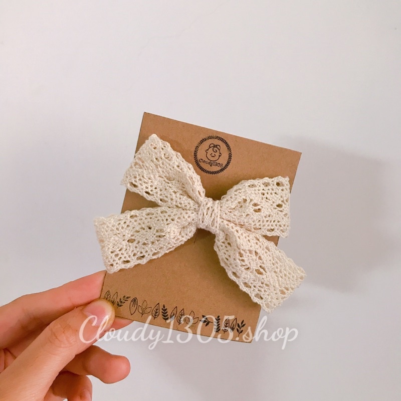 Kẹp nơ mềm mại phong cách tiểu thư