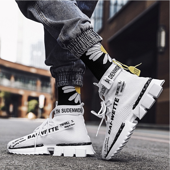 Giày sneaker nam cổ cao hàng cao cấp xả kho