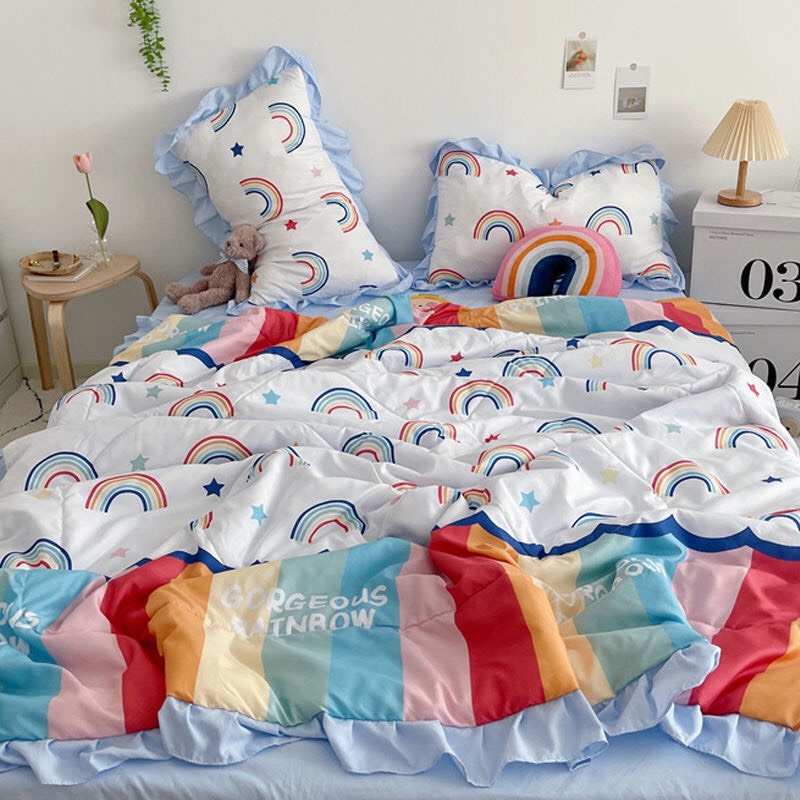 Bộ Chăn Ga COTTON Đũi Bèo Nhập Khẩu chần bông - 100% Cotton Cao Cấp [ Bo chun miễn phí ] Meo store