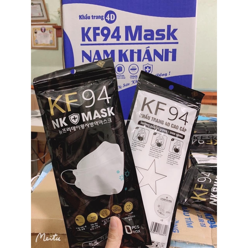 Set 50 Khẩu trang 4 Lớp KF94 UNI MASK Chống Bụi Mịn Và Kháng Khuẩn Hàng Cao Cấp