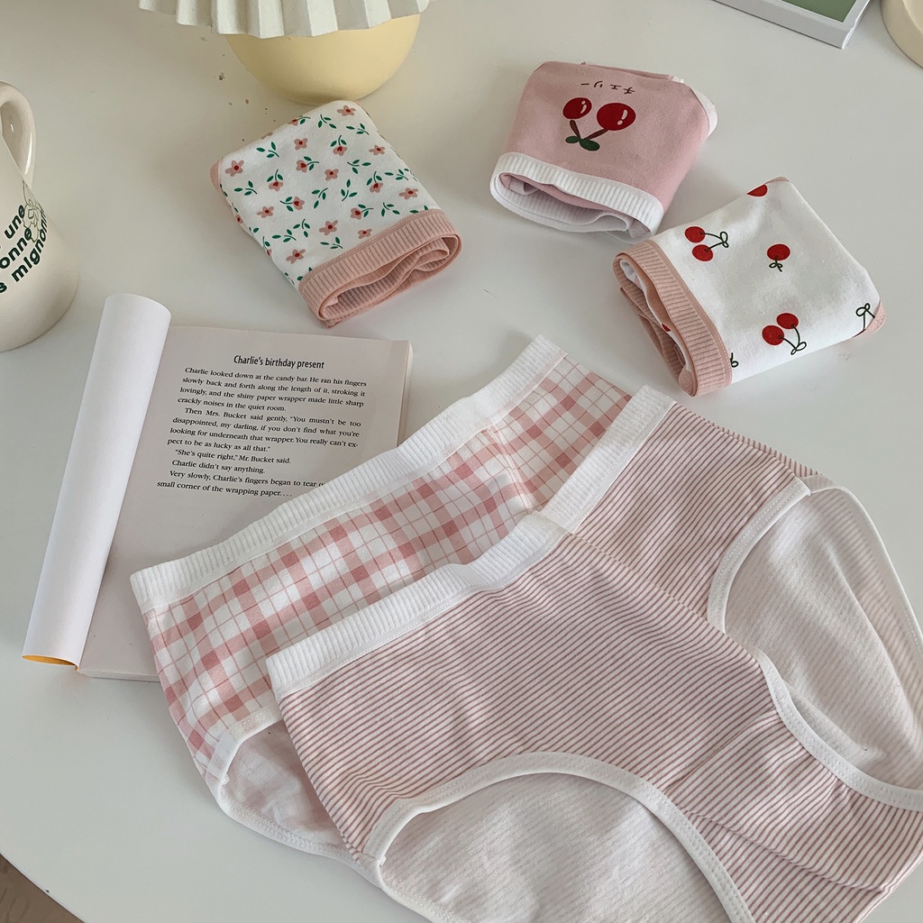 Set 5 quần lót nữ họa tiết Chery_NuciFera