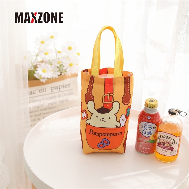 Maxzone Túi Xách Đựng Bình Nước Bằng Vải Bạt In Họa Tiết Hoạt Hình Kuromi Mymelody