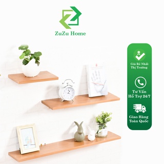 COMBO 3 kệ gỗ trang trí gắn tường giấu chân, kích thước 40,60,80x15cm