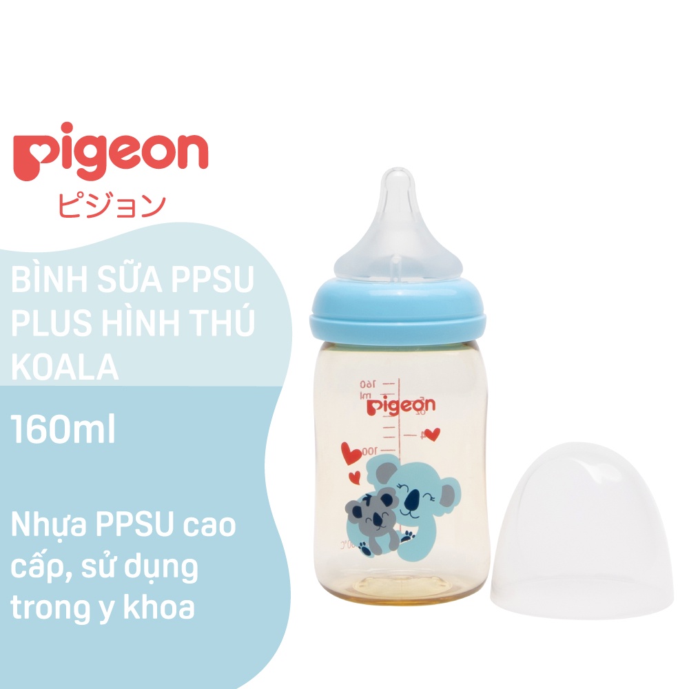 Bình Sữa PPSU Plus Pigeon Hình Thú Koala 160ml/240ml