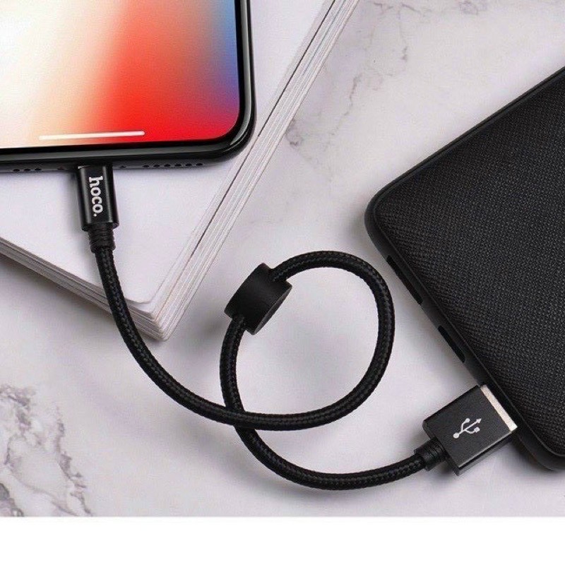 HOCO X35 2.4A DÀI 25cm CÁP SẠC NGẮN DÂY SẠC NHANH DÂY DÙ  - Cáp Lightning iPhone iPad - MICRO USB - USB TYPE C