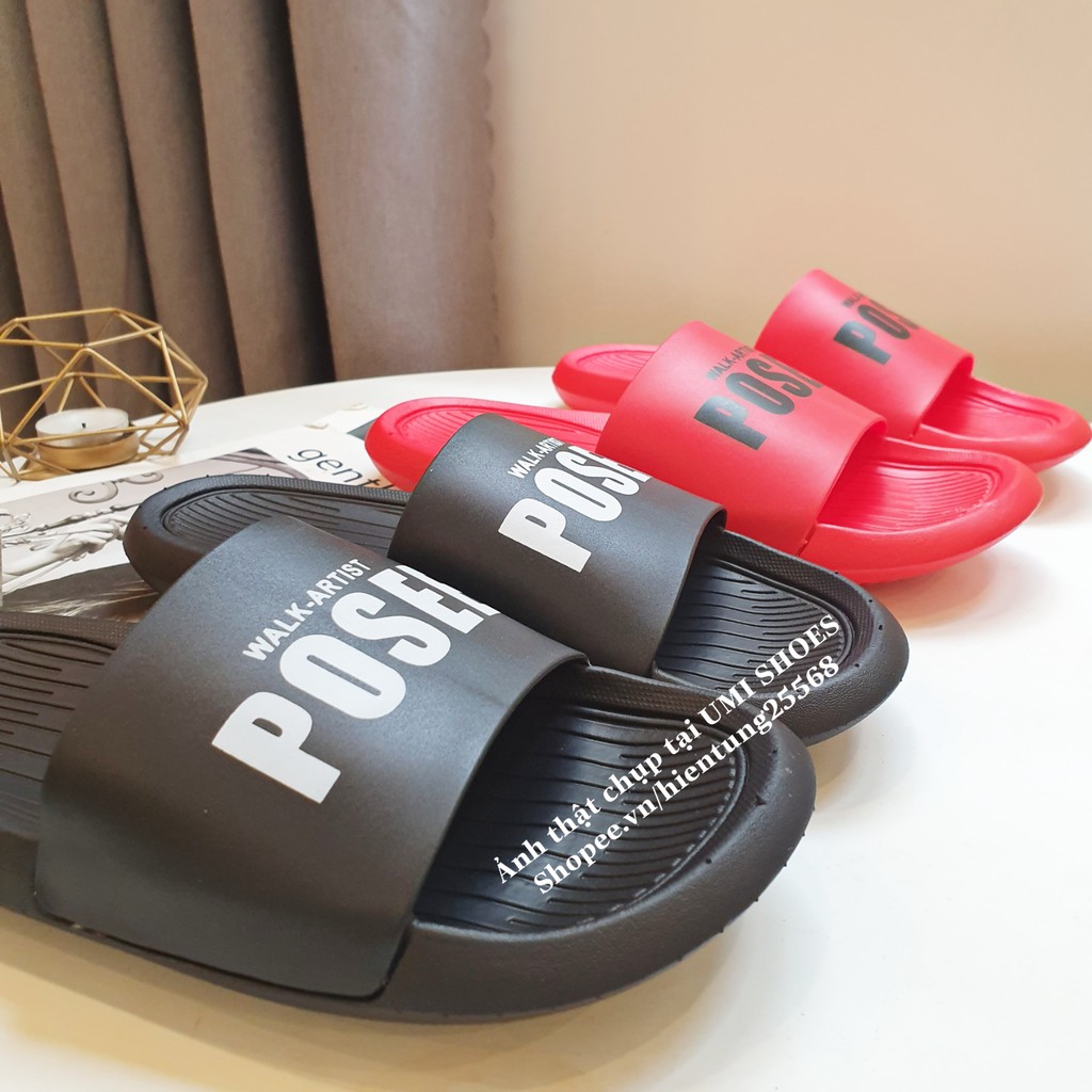 HOT 2020 LOẠI 1 ĐẾ DÀY Dép đôi nam nữ quai bản ngang POSEE Unisex hè rửa nước đế bằng trend đơn giản đi biển mới | BigBuy360 - bigbuy360.vn