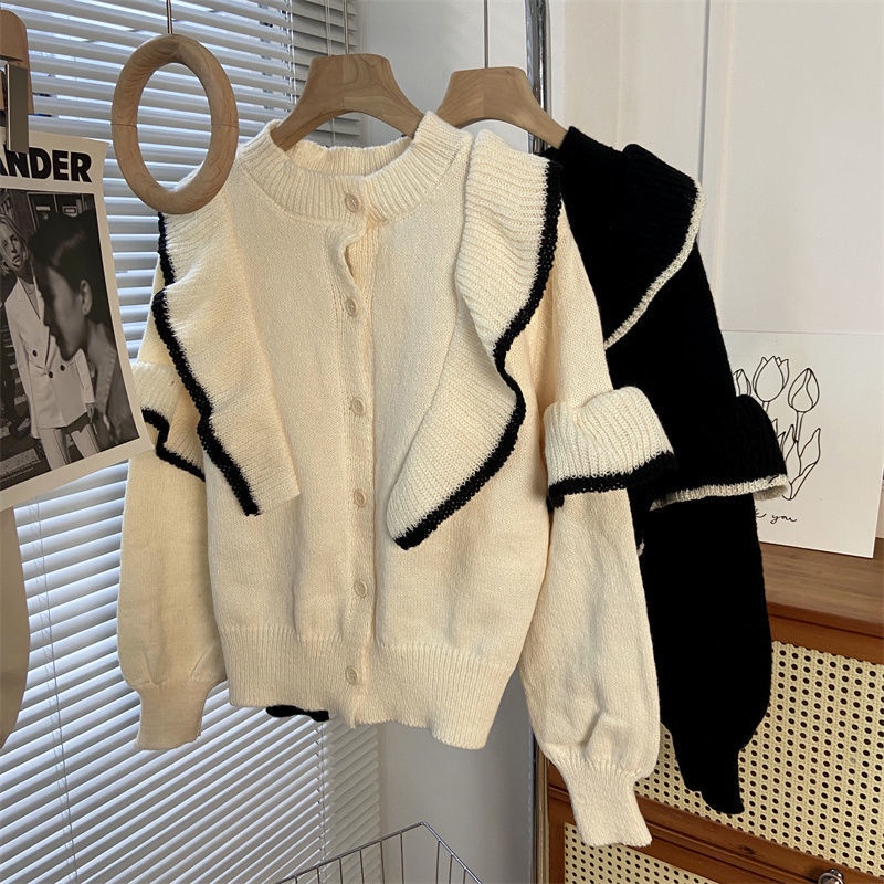 Áo Khoác Cardigan Dệt Kim Dáng Ngắn Thời Trang Mùa Xuân Mới Cho Nữ