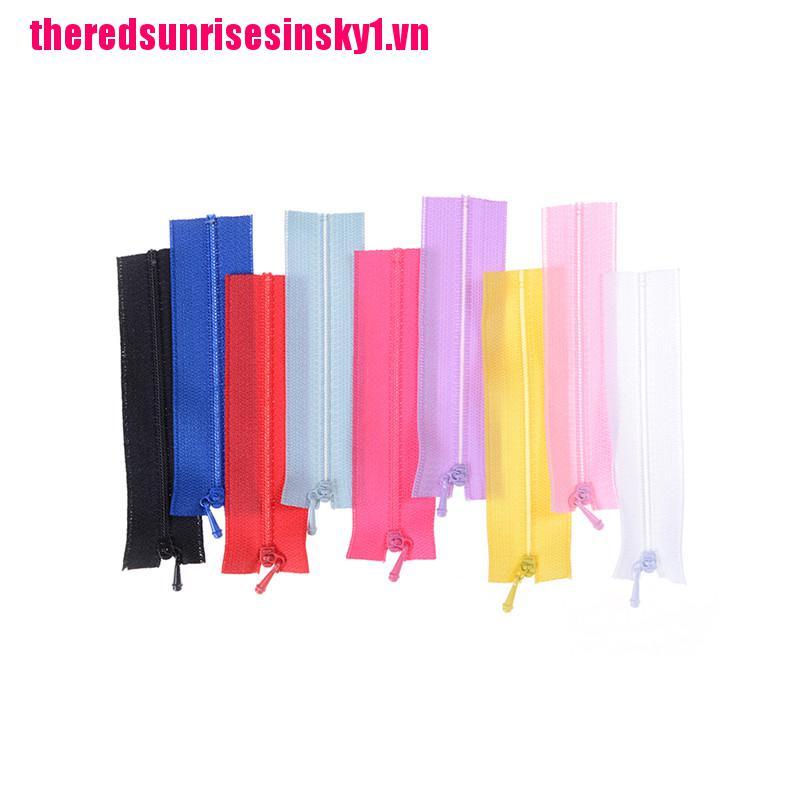 Set 5 dây kéo mini dùng để may áo quần dành cho búp bê
