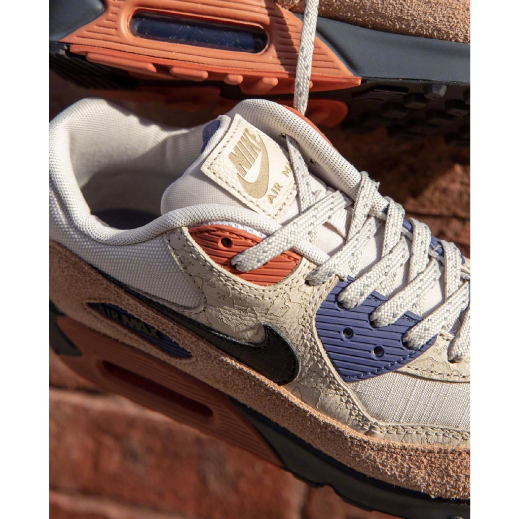 Giày Chạy Bộ Thể Thao Air Max 90 Họa Tiết Rằn Ri Phối Màu Có Đệm Lót Cho Nam Và Nữ