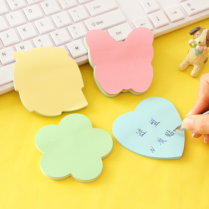 Tập giấy nhớ note cute nhiều hình khác nhau (100 tờ các màu)