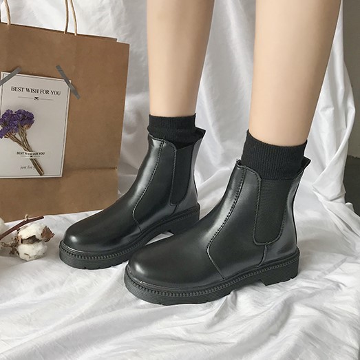 Boots cao cổ nữ Meimei T8.32 Giày bốt phong cách ulzzang kiểu dáng Chelsea boot chất liệu da PU | BigBuy360 - bigbuy360.vn