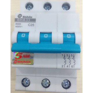 Cầu dao 3p 25a 6ka shihlin đài loan