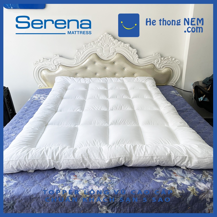 Nệm Topper Chính Hãng SERENA Dày 9cm Tấm Làm Mềm Đệm Topper Toper Nệm Đệm Bông Xuất Nhật Dày Trải Giường Sàn Nhà