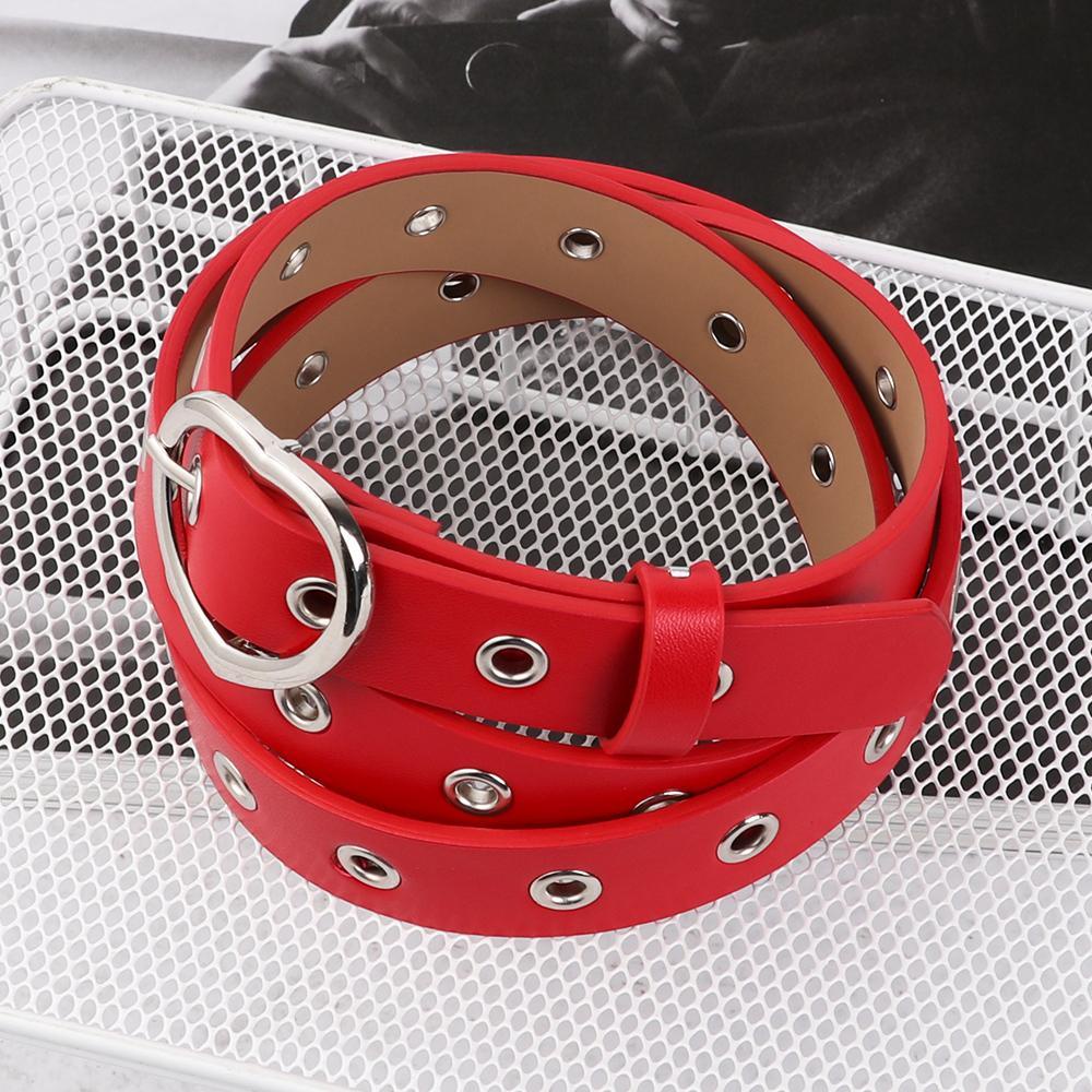 Thắt Lưng Da Pu Khóa Trái Tim Màu Kẹo Ngọt Thời Trang Dự Tiệc