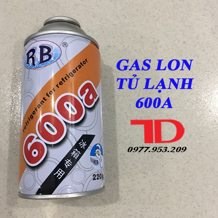 Gas lon Tủ Lạnh R600A 220g Loại Tốt