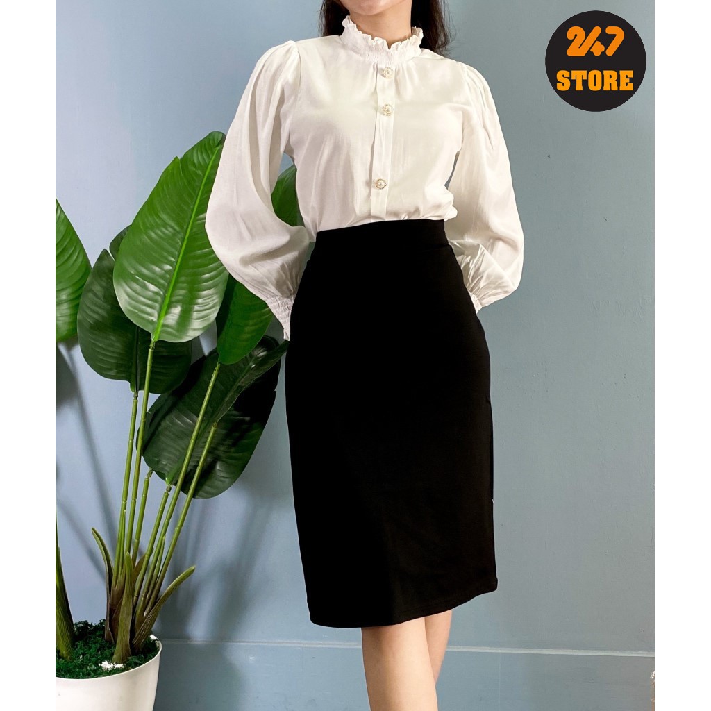 Chân Váy Midi Công Sở Đẹp dáng dài mặc che khuyết điểm 247store