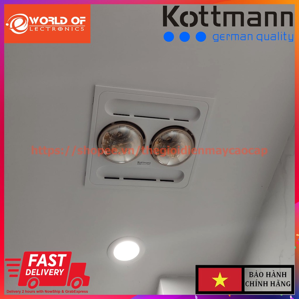 Đèn sưởi nhà tắm lắp âm trần Kottmann K9R K9S