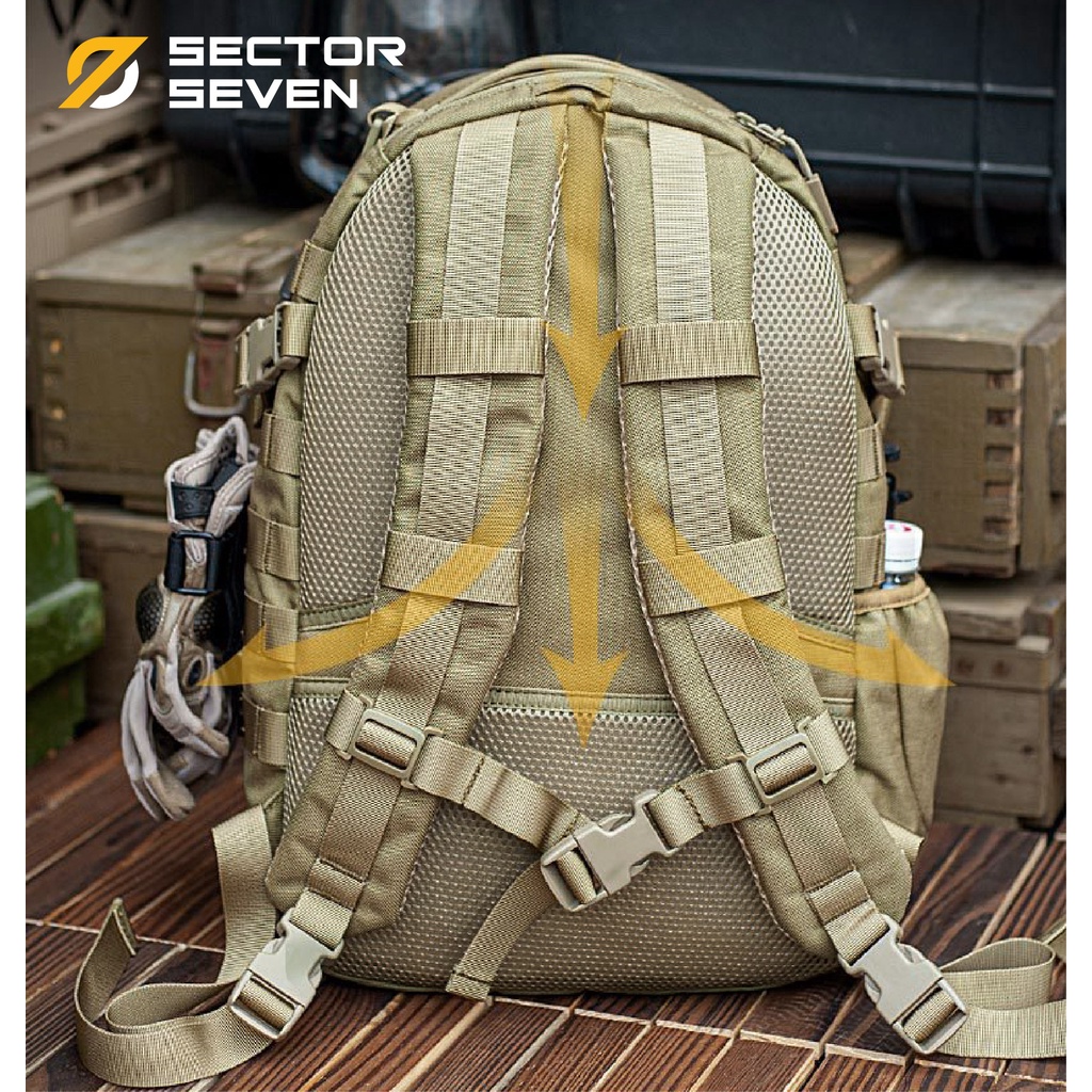 [BACKPACK] Ba lô chiến thuật Sector Seven đa năng phong cách quân đội (18L)