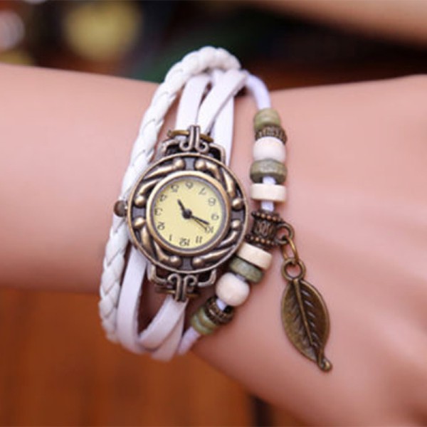 Đồng hồ quartz nữ mặt lá phong cách retro | BigBuy360 - bigbuy360.vn