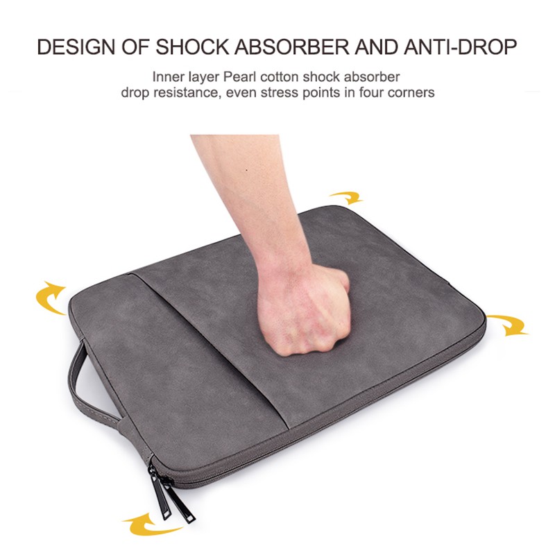 Evertoner Túi Xách Da PU Đựng Laptop Chống Thấm Nước 13.3 14 15.6 inch Cho Macbook Xiaomi Air Pro 13 15