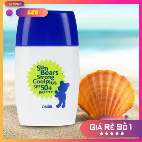 Kem Chống Nắng Omi Sun Bears Strong Cool SPF 50+nhạy cảm trẻ em cũng dùng được [ CHUẨN NHẬT BẢN]