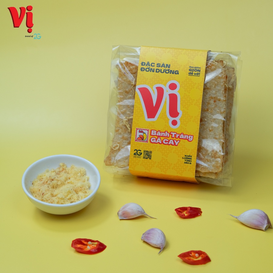 Thùng Bánh Tráng Gà Cay Vị (14 Túi x 150g) - Đặc Sản Đơn Dương