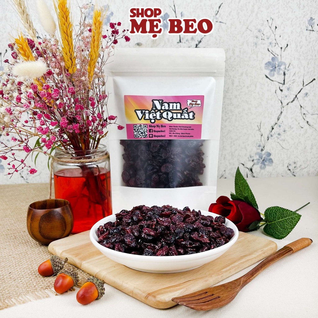 300Gr Nam Việt Quất Sấy Khô Không Đường Chuẩn Vị Shop Mẹ Beo