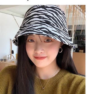 Mũ Ngựa Vằn Bò Mũ vành tròn tai bèo, bucket màu loang trắng đen nam nữ Ulzzang