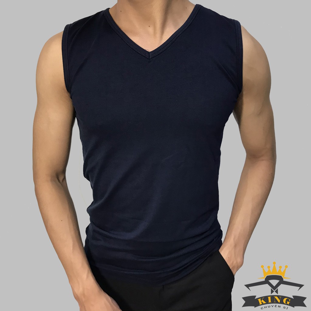 Áo Ba Lỗ Sát Nách Nam Tanktop Cổ Tim KING [U09]