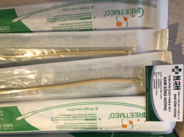 Dây thông tiểu ống thông tiểu xông tiểu sonde foley 1 nhánh Sonde Nelaton Greetmed size 8f 14fr 16fr 18fr