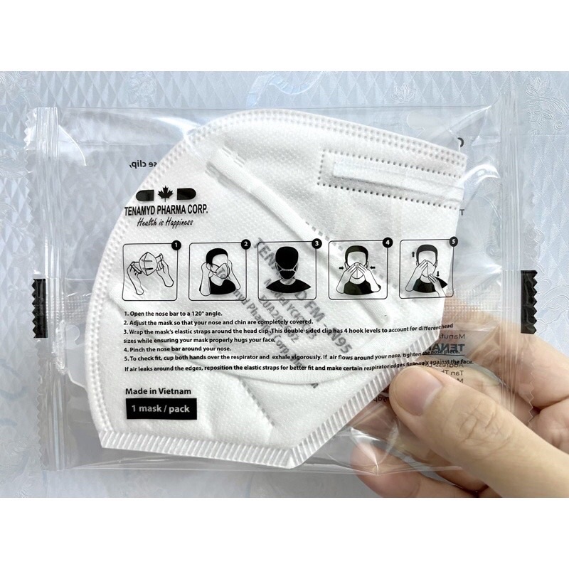 Combo 2 Hộp gồm Khẩu Trang Chính Hãng Tenamyd N95 Người Lớn và Tenamyd KF94 Trẻ Em