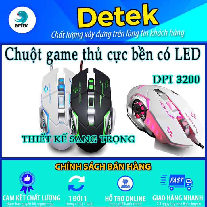 Chuột Game thủ DeTeK Divipard GearLord G502 Q5 có đèn LEDchuột máy tính