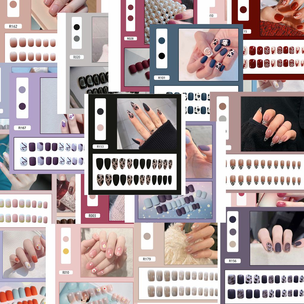 Set 24 Móng Tay Giả Kiểu Pháp Độc Đáo