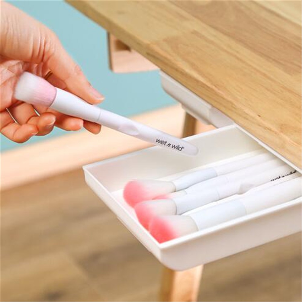 Hộp đựng cọ trang điểm gắn tường không cần khoan lỗ sắp xếp gọn gàng cho nhà ở / văn phòng