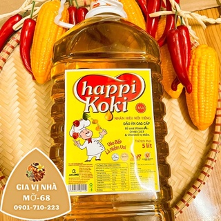 Dầu ăn hiệu Happy Koki- cal 5 lít